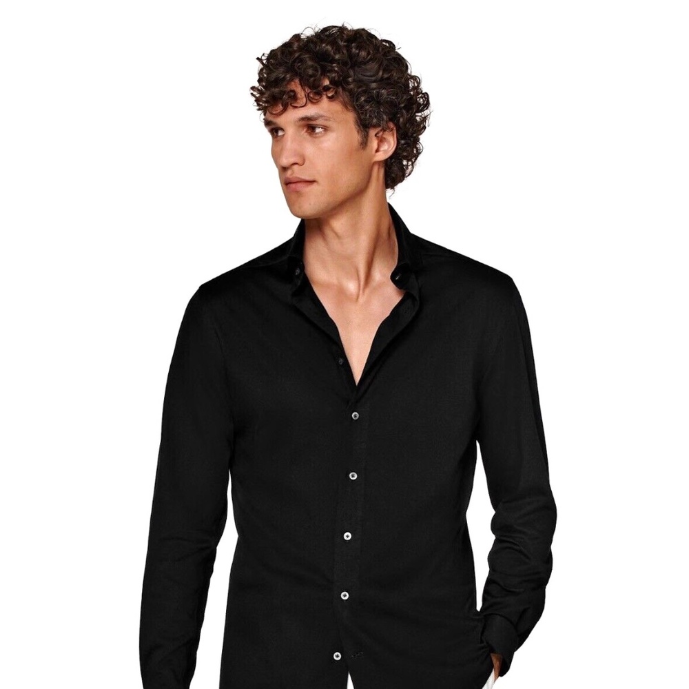Suitsupply Black Extra Slim Fit Shirt - Size M